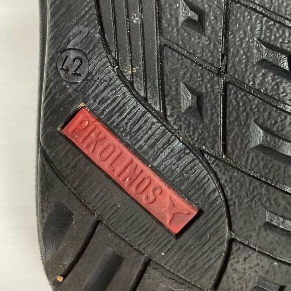 Pikolinos Tarifa Black Slide Sandals Mens Sz 42 Leather Flat Slip On main image 12